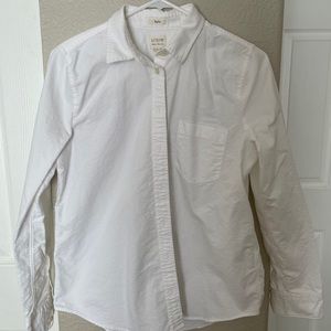 JCREW boy fit white button up